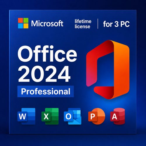Microsoft Office Professional 2024 for Windows 10/11 (Instant Delivery) (3 PC)