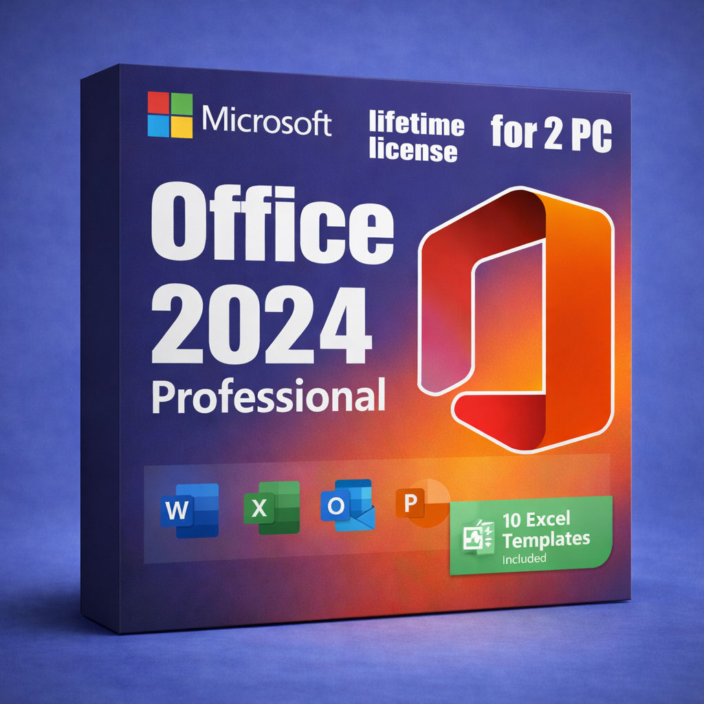 Microsoft Office Professional 2024 for Windows 10/11 (Instant Delivery) (2 PC)