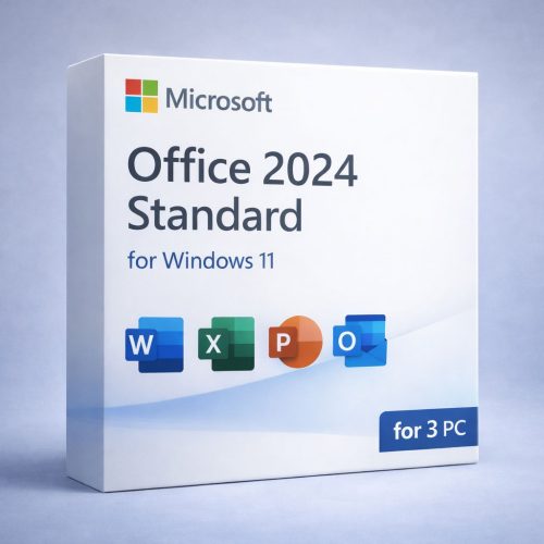 Microsoft Office Standard 2024 (Windows 10/11, Instant Delivery, 3 PC)