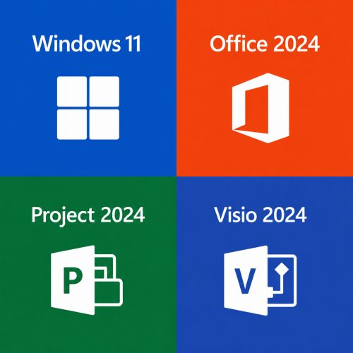 ULTIMATE BUNDLE: Windows 11 Pro + Microsoft Office Professional 2024 + Project 2024 + Visio 2024