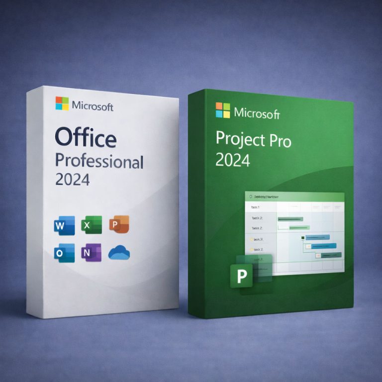 BUNDLE: Microsoft Office Professional 2024 + Microsoft Project 2024 ...