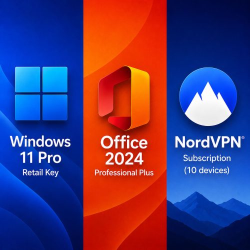 VPN Bundle: Microsoft Windows 11 Pro + Office 2024 Pro + Nord VPN