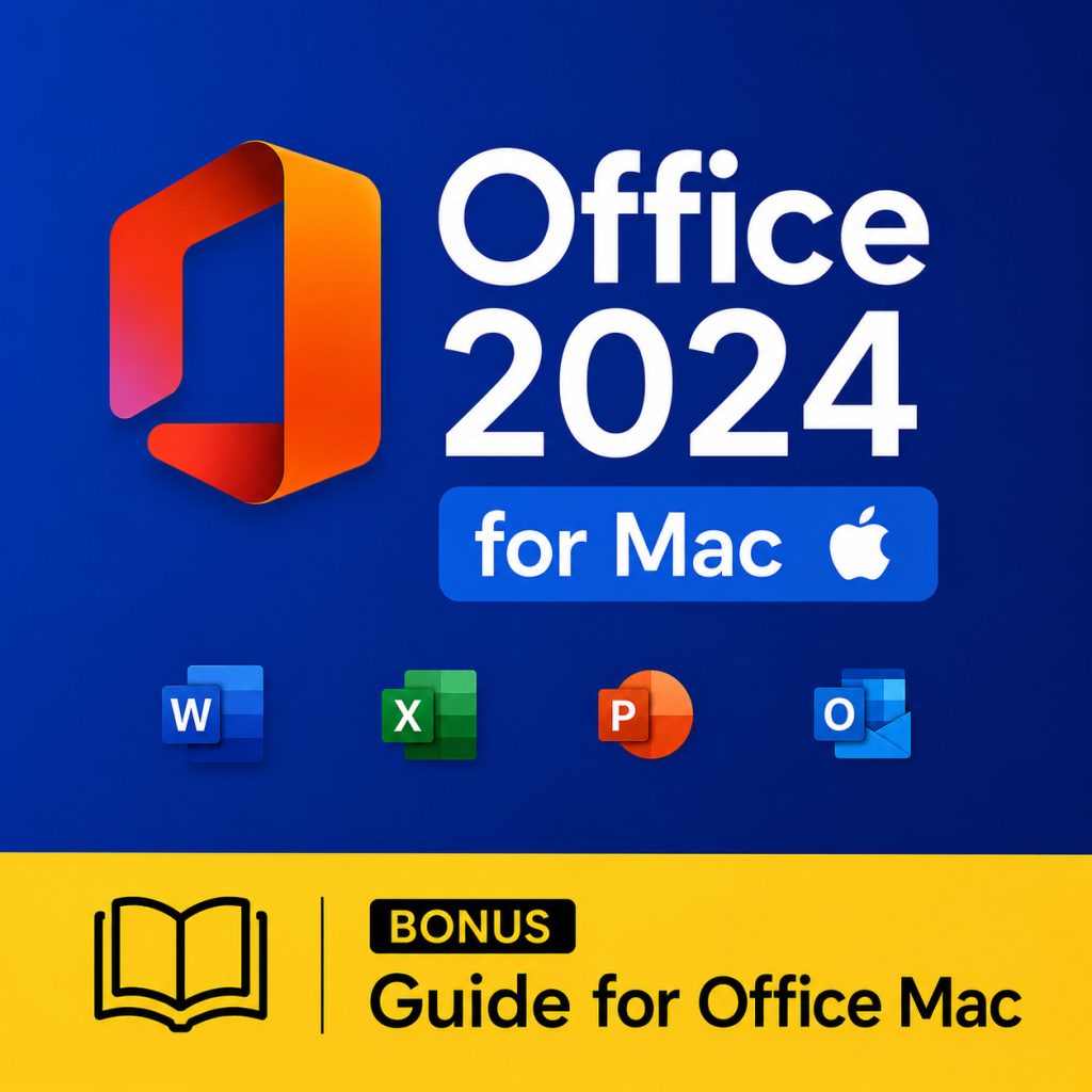 Microsoft Office 2024 for Mac + Complete User Guide (170-Pages) (Lifetime License)